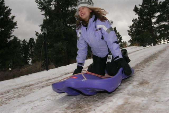 Trying Out The New Sled